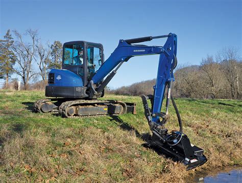 mini blue diamond excavator brush hog|mowing attachments for mini excavator.